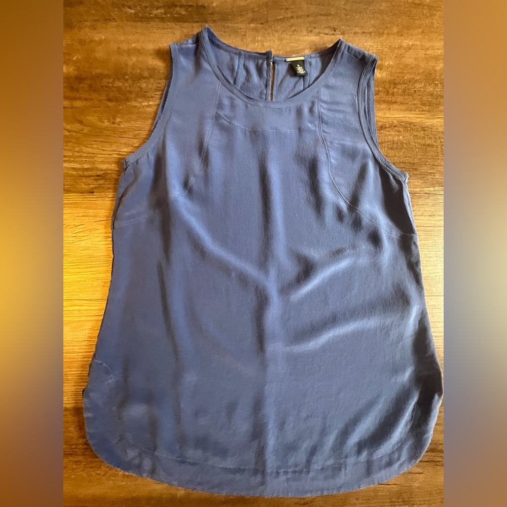 Chico’s Black Label‎ Blouse 0 / Small Blue Royal Blue Blouse Shirt 100% Silk I9